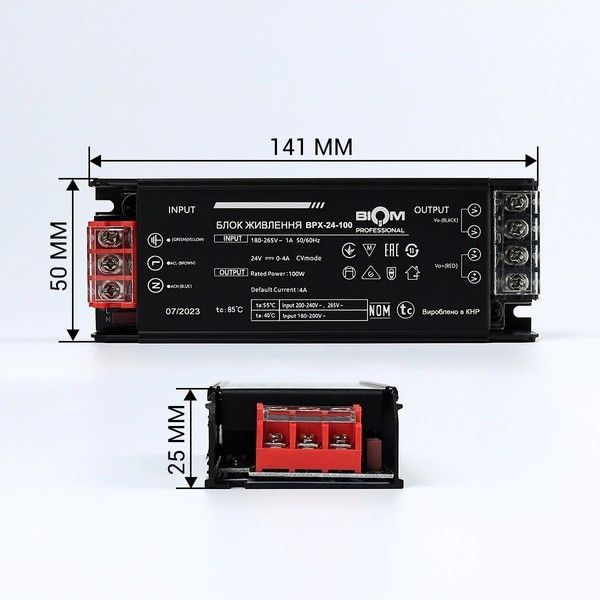 Блок живлення Biom Professional 100W 24V 4A IP20 (BPX-24-100) BPX-24-100 фото