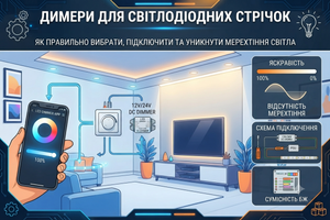 Димери для світлодіодних стрічок: як правильно вибрати, підключити та уникнути мерехтіння світла фото