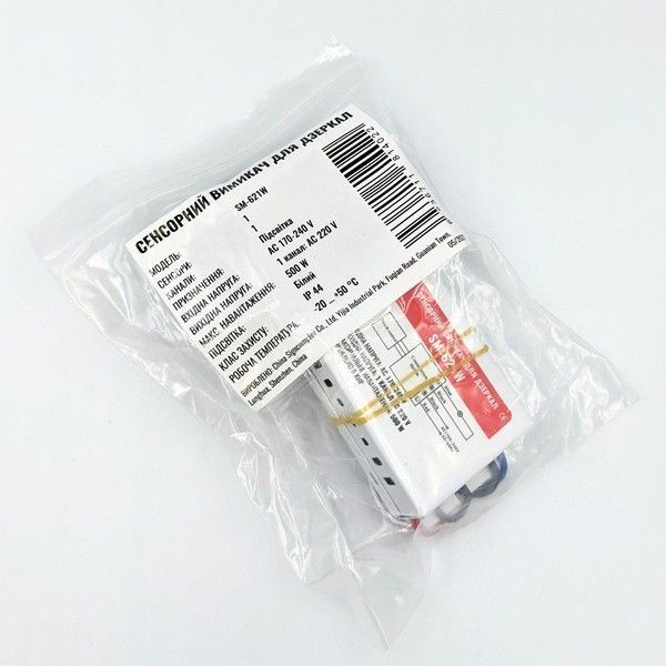 Сенсорний вимикач для дзеркал Biom SM-621W 220V 500W IP44 SM-621w фото