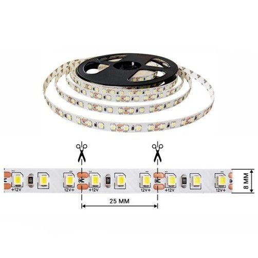 Світлодіодна стрічка Biom ST-12-2835-120-SCW-20 (12V, 120 д/м, IP20) Супер холодна ST-12-2835-120-SCW-20 фото