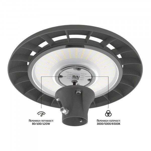 LED світильник парковий VIDEX SLP01 120W 16800Lm 3000/5000/6500K IP65 VL-SLP01-120B фото
