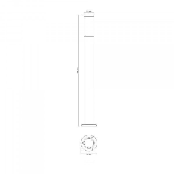 LED Світильник архітектурний AR09061B IP54 VIDEX GU10 VL-AR09061B фото