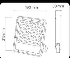 Світлодіодний прожектор Horoz Electric FELIS-50 50W 6400K сірий 068-026-0050-020 фото