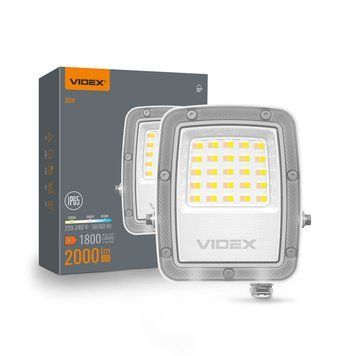 LED прожектор VIDEX F5 20W 3000-5000-6500K 230V White (VL-F5-020CW) VL-F5-020CW фото