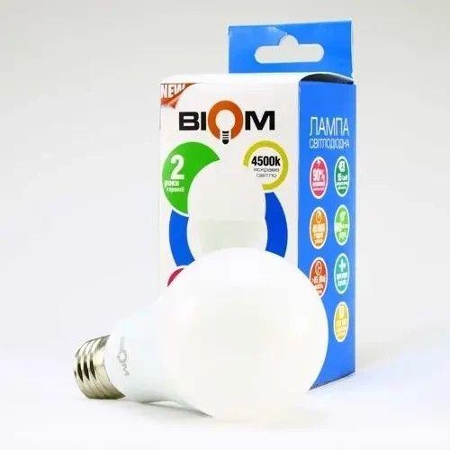 Светодиодная лампа Biom BT-516 15W A65 E27 4500K Эконом BT-516 фото