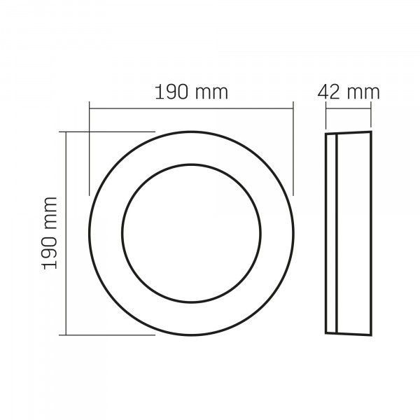 LED світильник вологозахищений круглий VIDEX ART 15W 5000K IP65 чорний VL-BHFR-155B фото