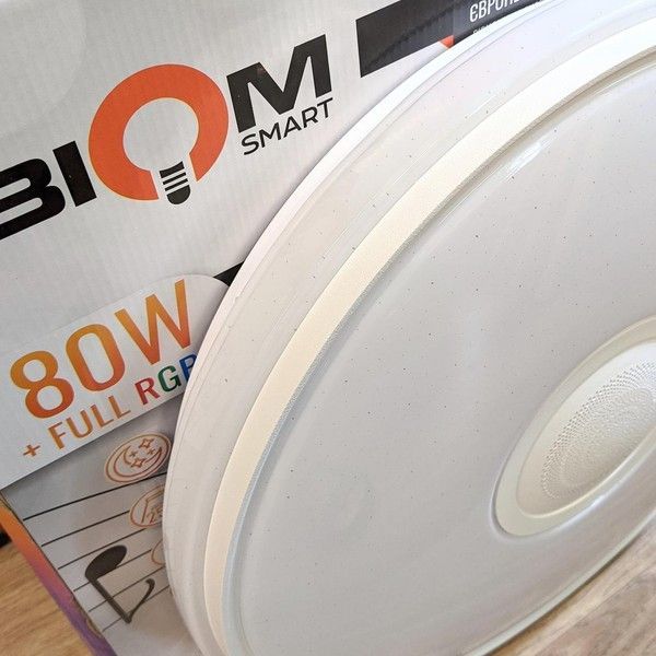 Люстра Світильник світлодіодний Biom SMART SML-R28-80-M-FULL RGB 80Вт з пультом музичний BT APP SML-R28-80-M-FRGB фото
