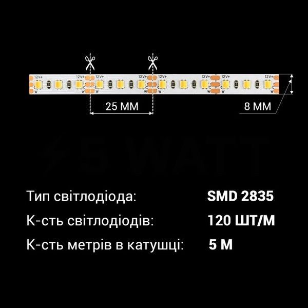 Светодиодная лента Biom ST-12-2835-120-DCCT-20-3CCT (12V, 120 д/м, IP20) Регулируемая ST-12-2835-120-DCCT-20 фото