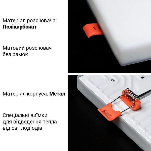 Світлодіодний світильник Biom 32W 5000K Квадратний UNI-2-S32W-5 UNI-2-S32W-5 фото