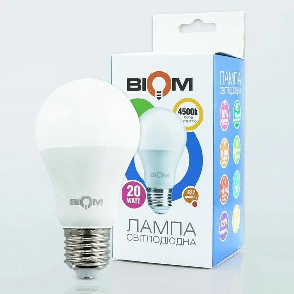 Светодиодная лампа Biom BT-520 20W A80 E27 4500K Эконом BT-520 фото