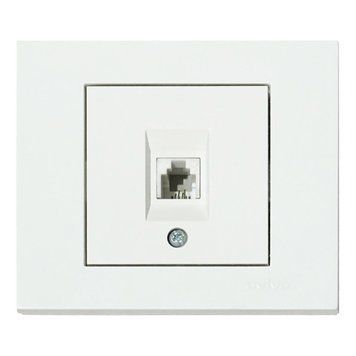Розетка телефонна біла GRANO 400-010300-221 фото