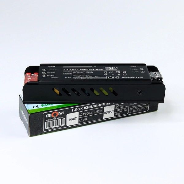 Блок питания Biom Professional 60W 24V 2.5A IP20 (BPX-24-60) BPX-24-60 фото