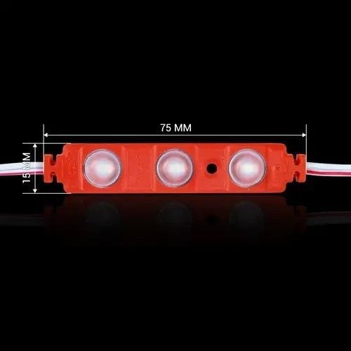 Світлодіодний модуль Biom BRT XG191 5630-3 led W 1,5W RED, 12В, IP65 червоний з лінзою напівсфера XG191 фото