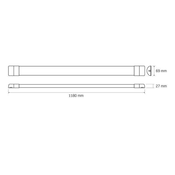 LED светильник линейный магистральный VIDEX BN02 36W 1.2М 4000K-5000K-6500K VL-BN02-3612CW фото