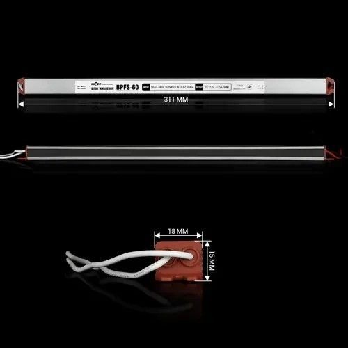 Блок живлення герметичний Biom Professional 60W 12V 5A Stick IP67 (BPFS-60-12) BPFS-60-12 фото