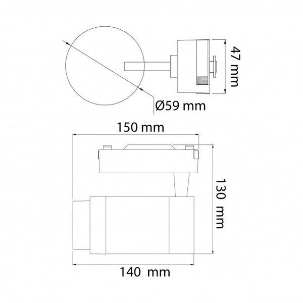 Трековий світильник Horoz Electric MONACO-15 15W 4200K чорний 018-019-0015-020 фото