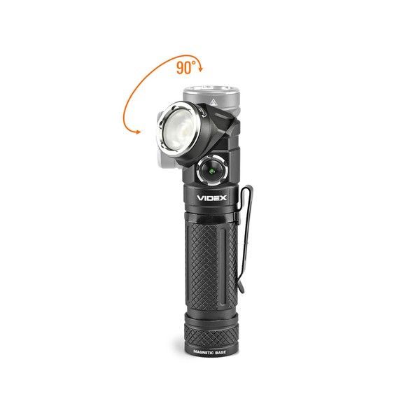 Універсальний світлодіодний ліхтарик VIDEX VLF-A232R 1000Lm 5000K USB-C з магнітом (налобний / ручний) VLF-A232R фото