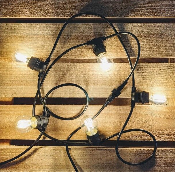 Гірлянда для світлодіодних ламп Biom, IP67, E27*20, 100W, 10,5 м GI1052067100 фото