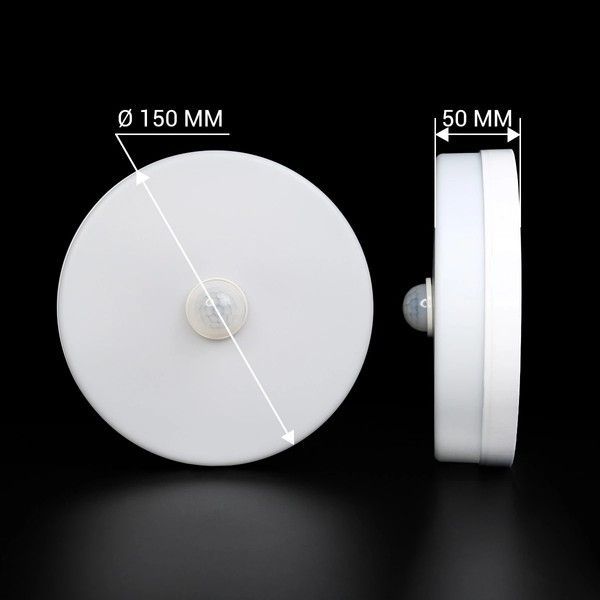 LED світильник накладний Biom BYR-04-18-5-IR 18W 5000K з ІЧ датчиком руху BYR-04-18-5-IR фото