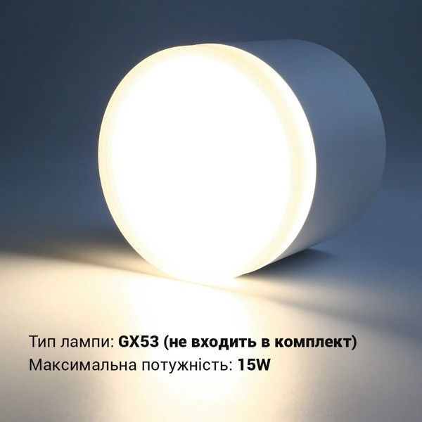 Накладной точечный светильник Biom SP-G07R-W-AL Белый Круглый (под лампу GX53) SP-G07R-W-AL фото