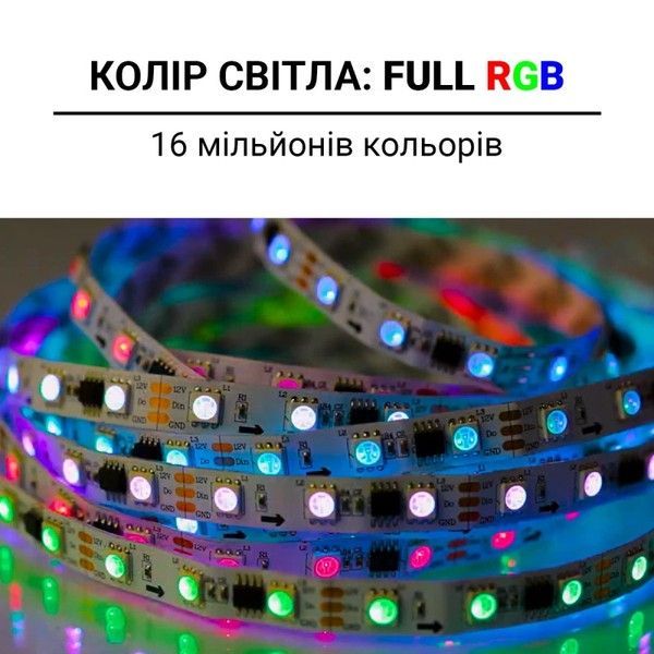 Светодиодная лента адресная Biom ST-12-5050-60-FRGB-20-WS2811 12V RGB ST-12-5050-60-FRGB-20 фото