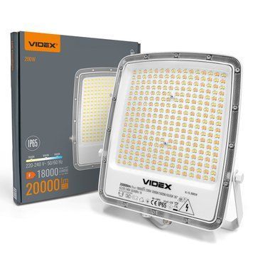 LED прожектор VIDEX F5 200W 3000-5000-6500K 230V White (VL-F5-200CW) VL-F5-200CW фото