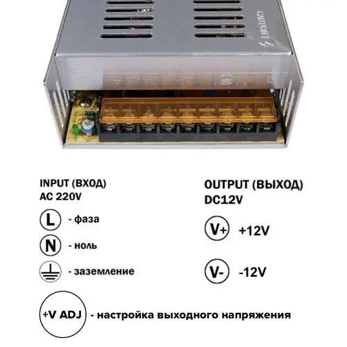 Блок живлення Biom 360W 12V 30A IP20 TR-360-12 TR-360-12 фото