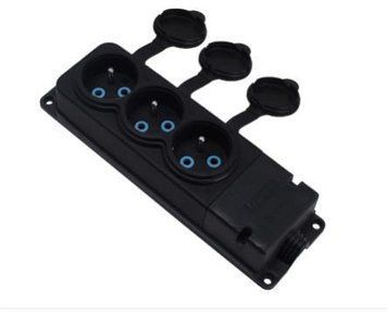 Колодка каучуковая чорная 3-а 16A 250V 220-000-301 фото