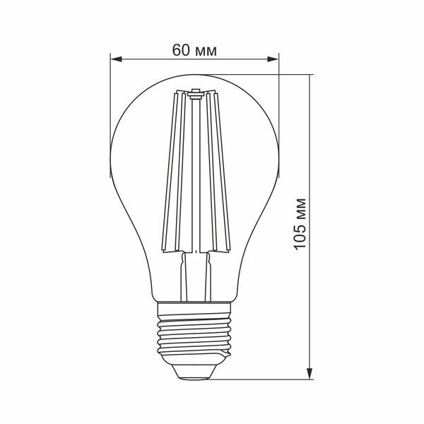 LED лампа VIDEX Filament A60FF 08W E27 1200K VL-A60FF-08271 фото