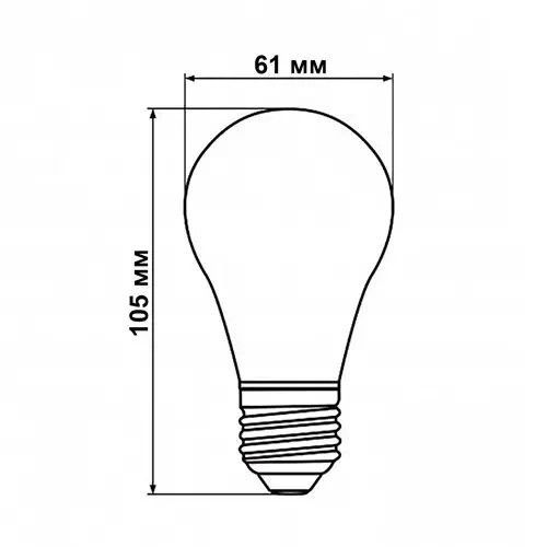Світлодіодна лампа економ енергозберігаюча Biom FL-411 8W A60 E27 2300-2500K FL-411 фото