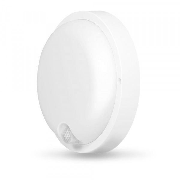 LED светильник VIDEX 12W 5000K IP54 с датчиком движения ИК круглый белый VL-BHR-125W-SP фото