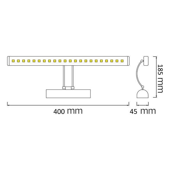 Подсветка зеркал-картин LED "FLAMINGO-8" 8W 4200K 040-001-0008-020 фото