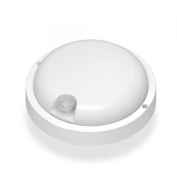 LED светильник VIDEX 12W 5000K IP54 с датчиком движения ИК круглый белый VL-BHR-125W-SP фото