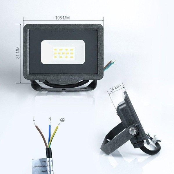 Светодиодный прожектор BIOM 10W S5-SMD-10-SLIM-S с сенсором S5-SMD-10-SLIM-S фото