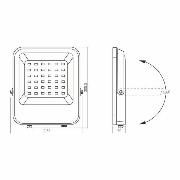 LED прожектор VIDEX 50W RGB 220V (VL-F3-50-RGB) VL-F3-50-RGB фото