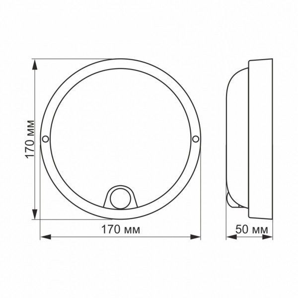 LED светильник VIDEX 12W 5000K IP54 с датчиком движения ИК круглый белый VL-BHR-125W-SP фото
