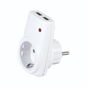 Розетка с заземлением и USB Horoz Electric AXIS 3680W 113-001-0001-010 фото