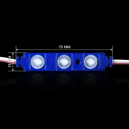 Світлодіодний модуль Biom BRT XG192 5630-3 led W 1,5W BLUE, 12В, IP65 синій з лінзою напівсфера XG192 LM-12-1.5-5630-7515 фото