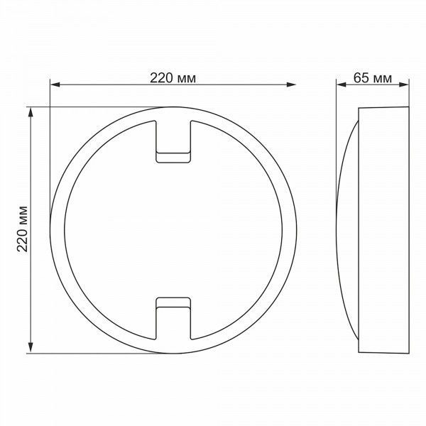 LED світильник вологозахищений круглий VIDEX 18W 5000K IP65 сірий VL-BH12R-185 фото