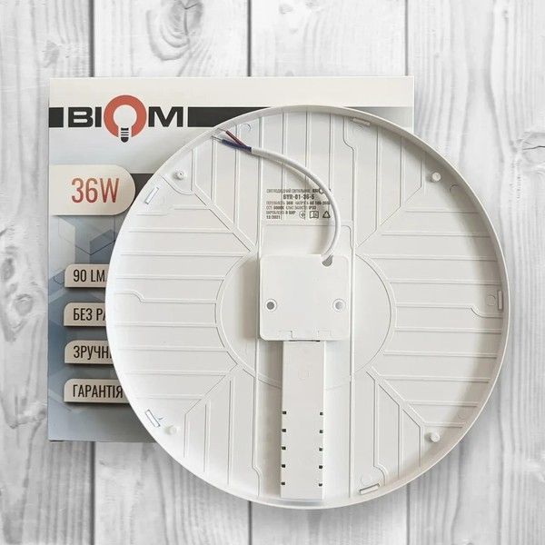 Светильник светодиодный накладной Biom 36W 5000K IP33 Круг BYR-01-36-5 BYR-01-36-5 фото
