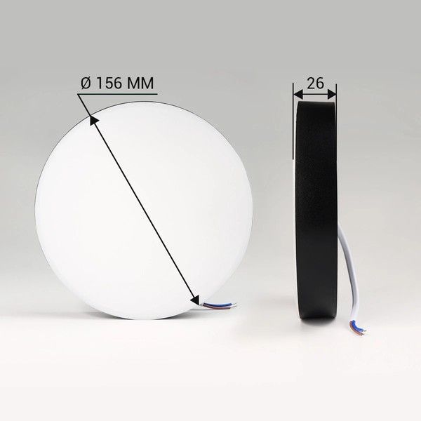 LED світильник накладний Biom 18W 5000K IP40 круглий чорний (NL-2-R18-B-5) NL-2-R18-B-5 фото