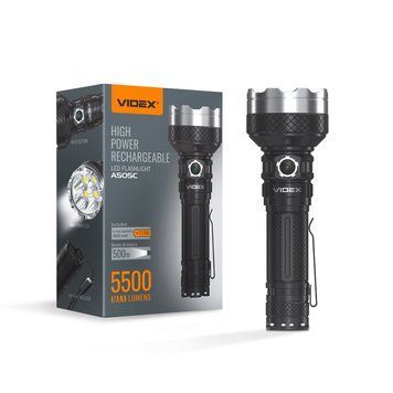 Портативний світлодіодний ліхтарик VIDEX VLF-A505C 5500Lm 5000K USB-C VLF-A505C фото
