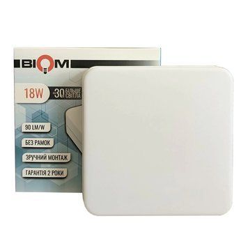 Светильник светодиодный накладной Biom 18W 5000K IP33 Квадрат BYS-01-18-5 BYS-01-18-5 фото