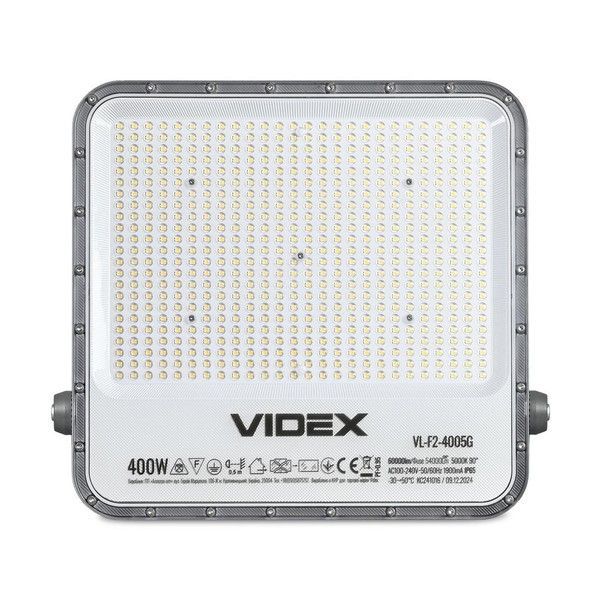 LED прожектор VIDEX PREMIUM F2 400W 5000K 220V VL-F2-4005G фото