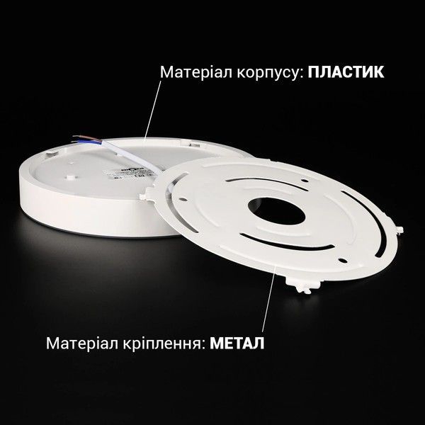 LED светильник накладной Biom 24W 5000K IP40 круглый белый (NL-1-R24-W-5) NL-1-R24-W-5 фото