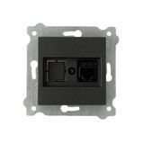Механізм розетки комп'ютерної (CAT6) чорний KARELL 290-001403-253 фото