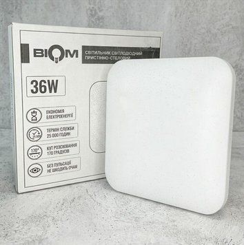 LED світильник накладний Biom 36W 6200K квадрат &laquo;Зоряне небо&raquo; (DL-S705-36) DL-S705-36-6 фото