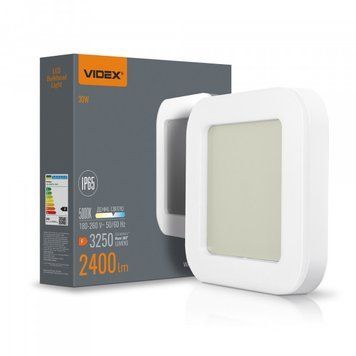 LED світильник вологозахищений квадратний VIDEX ART 30W 5000K IP65 білий VL-BHFS-305 фото