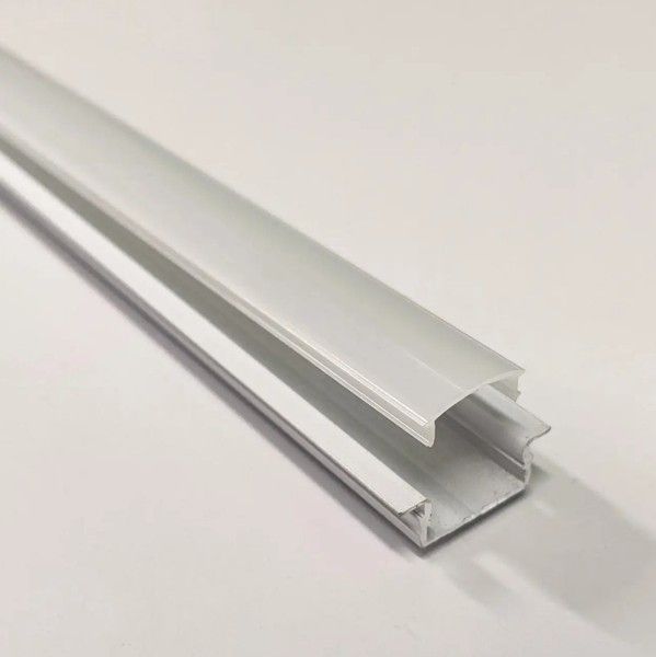 Комплект профіль алюмінієвий Biom врізний LPV7W 7х16 Білий 2м із матовим розсіювачем LPV-7W+LM-U фото
