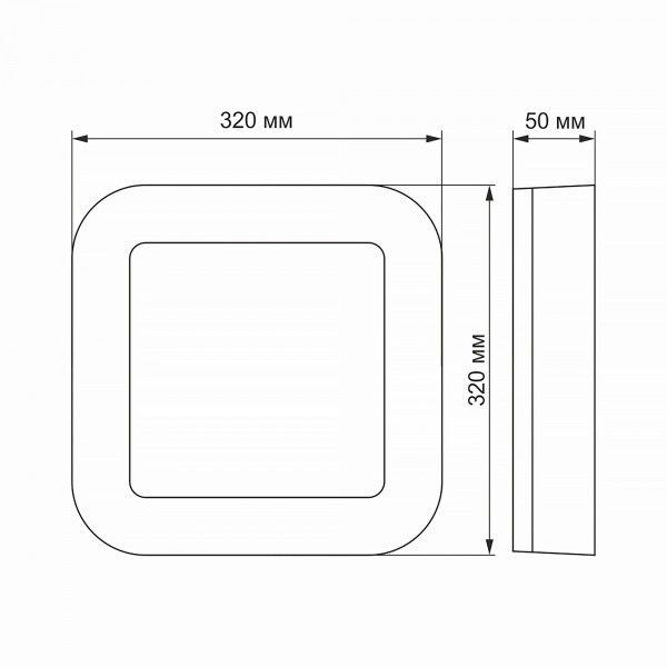 LED світильник вологозахищений квадратний VIDEX ART 30W 5000K IP65 білий VL-BHFS-305 фото
